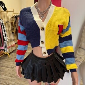 Colorful Striped Cardigan Sweater